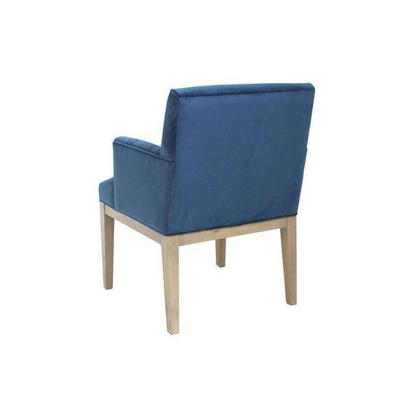 Brook Armed Dining Chair Royal Blue.