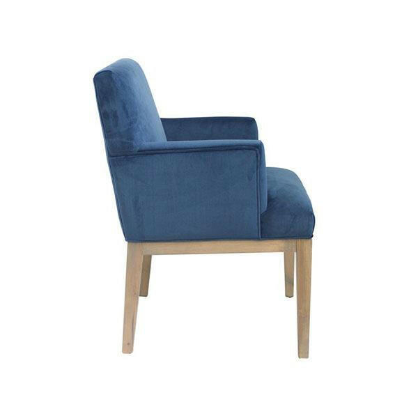 Brook Armed Dining Chair Royal Blue.