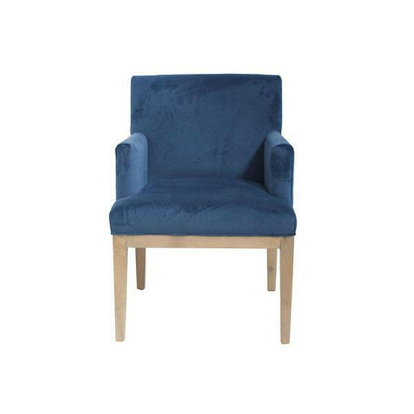 Brook Armed Dining Chair Royal Blue.