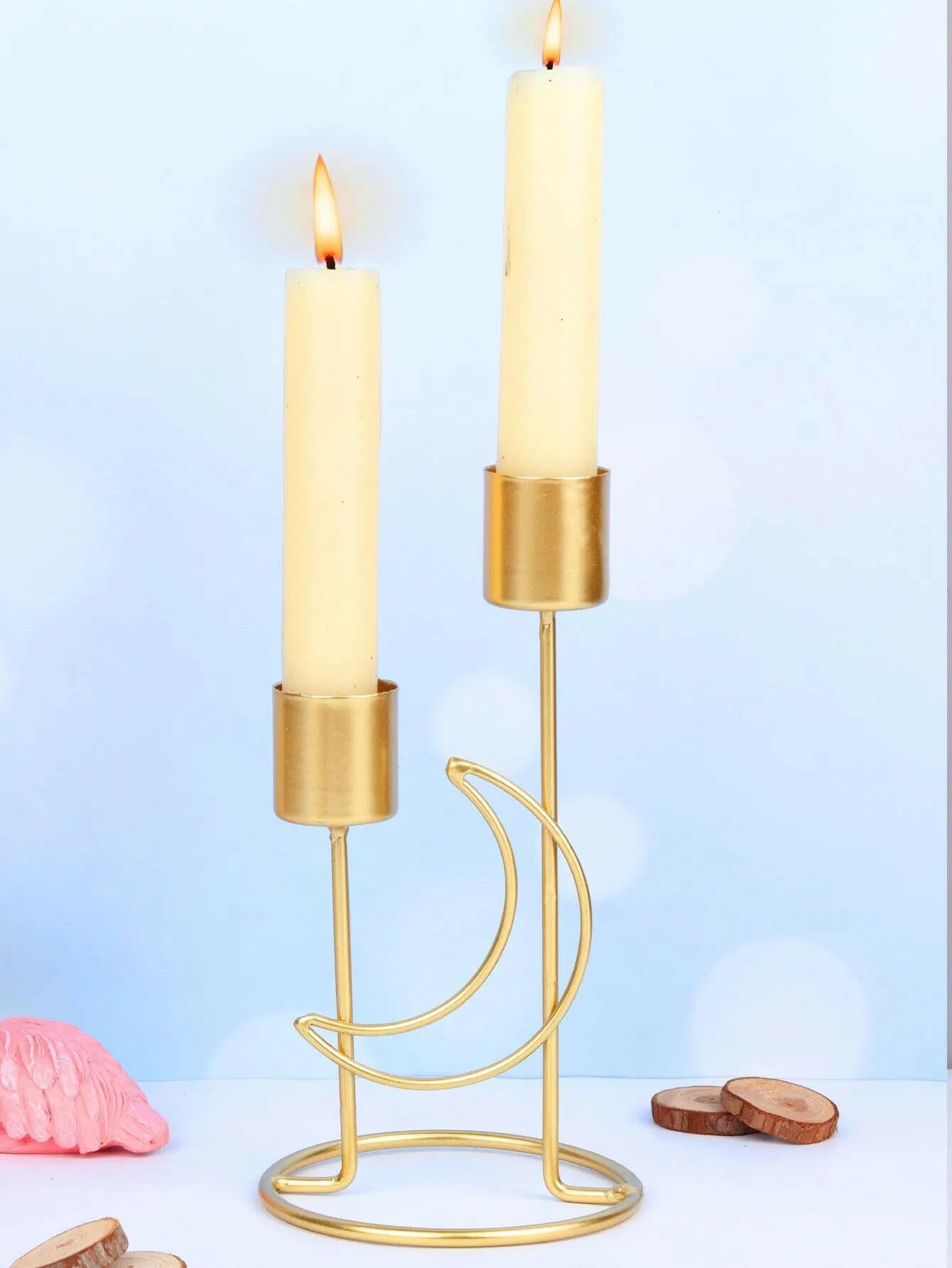 Gold Candlestick Holder.