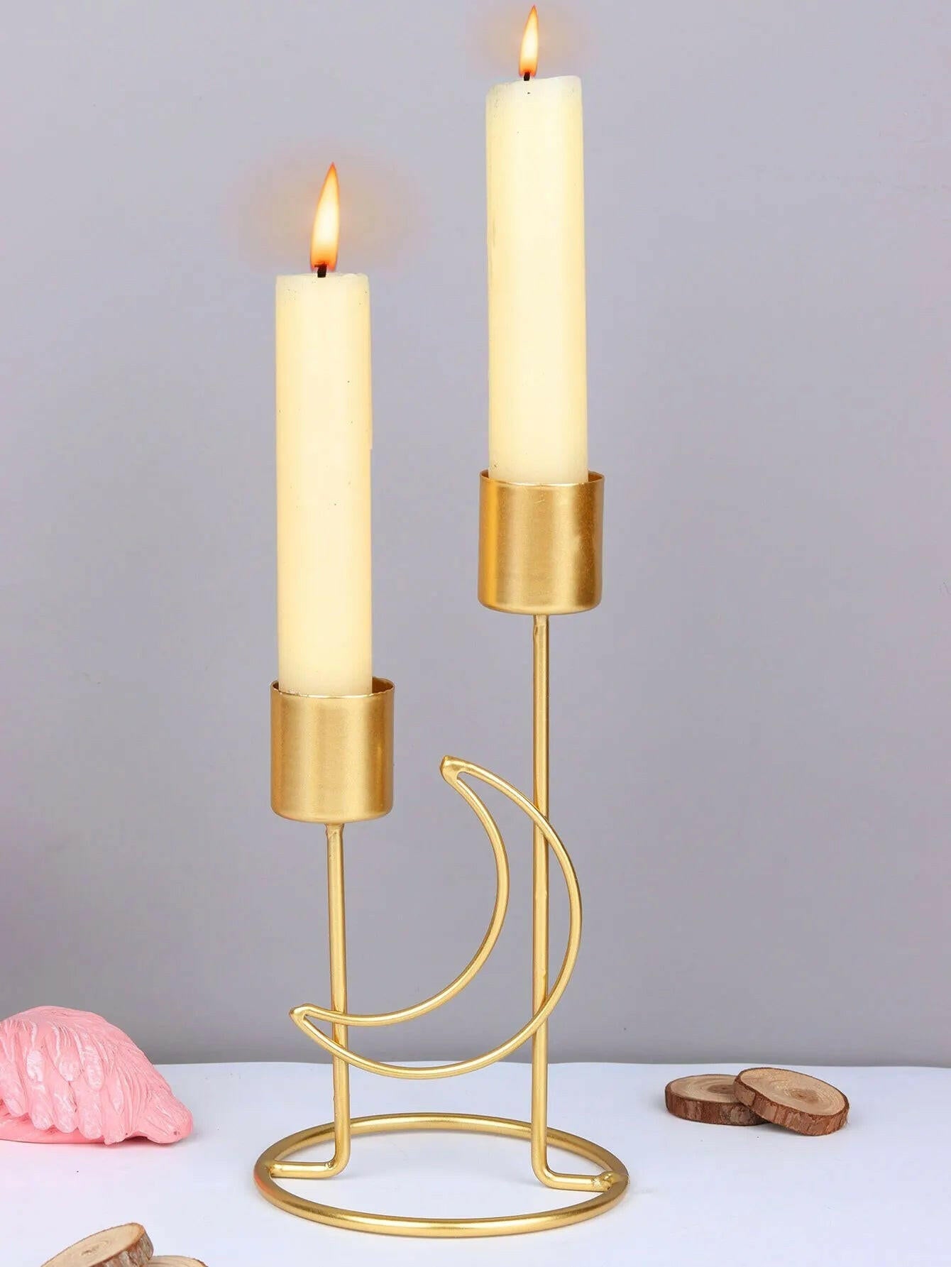 Gold Candlestick Holder.