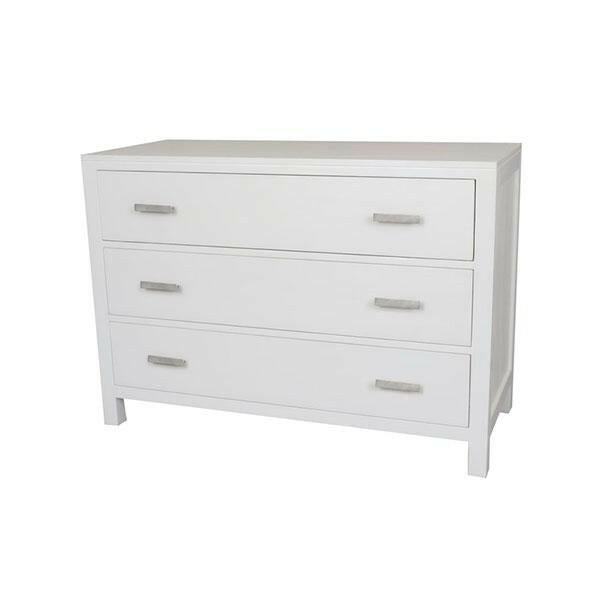 Catalina Crossed White Chest Of Drawers.