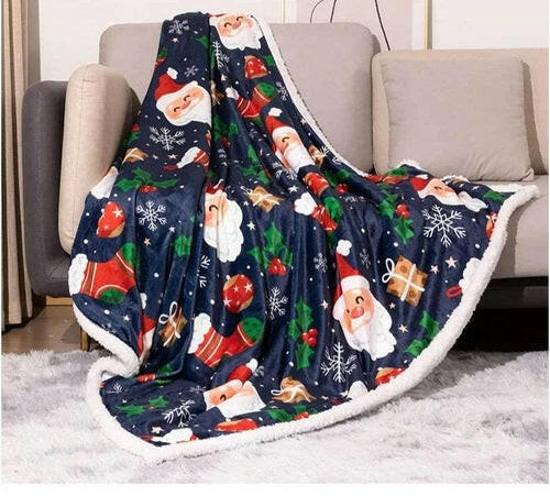 Christmas Sherpa Fleece Throw Blanket.