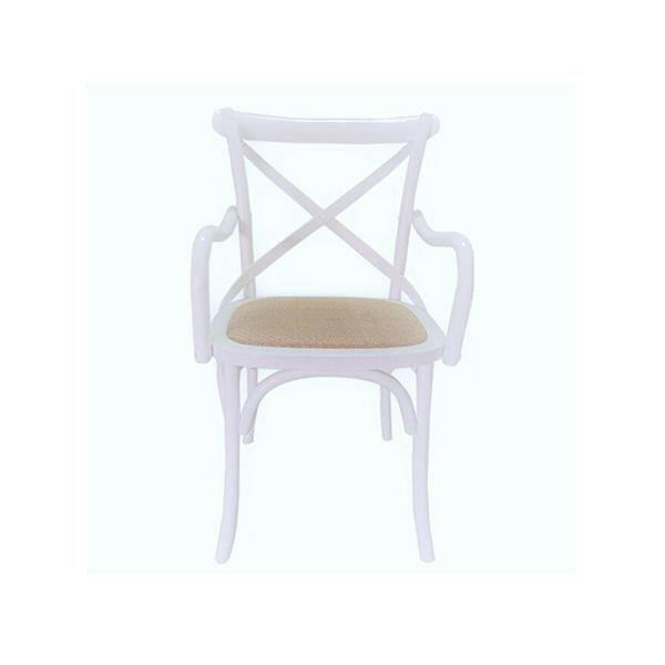 Crossback Carver Dining Chair White.