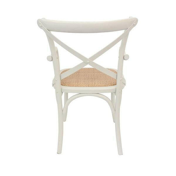 Crossback Carver Dining Chair Cream.