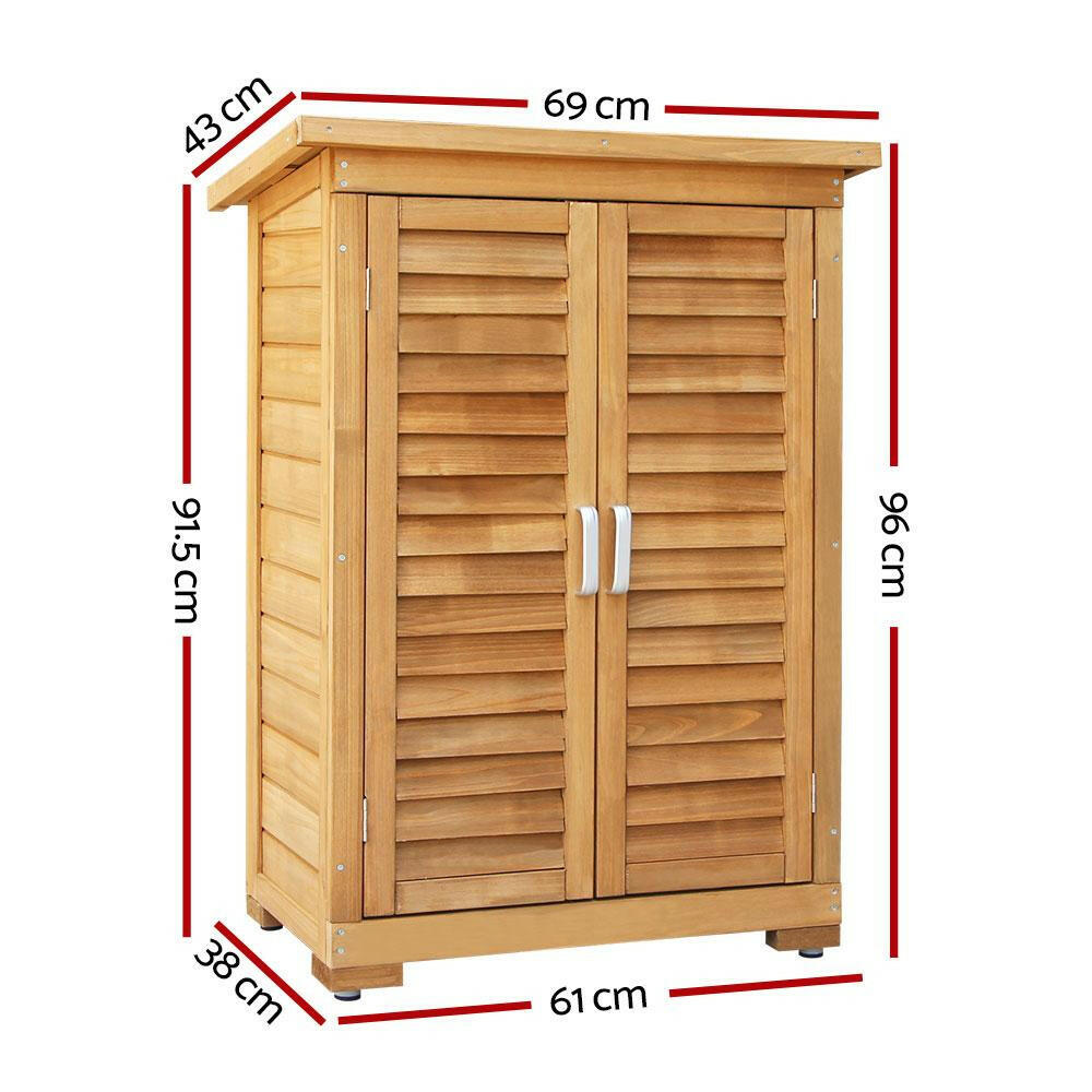 Gardeon Portable Wooden Garden Storage Cabinet.