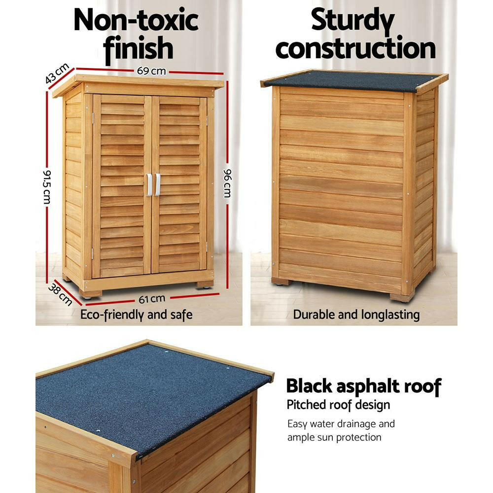 Gardeon Portable Wooden Garden Storage Cabinet.