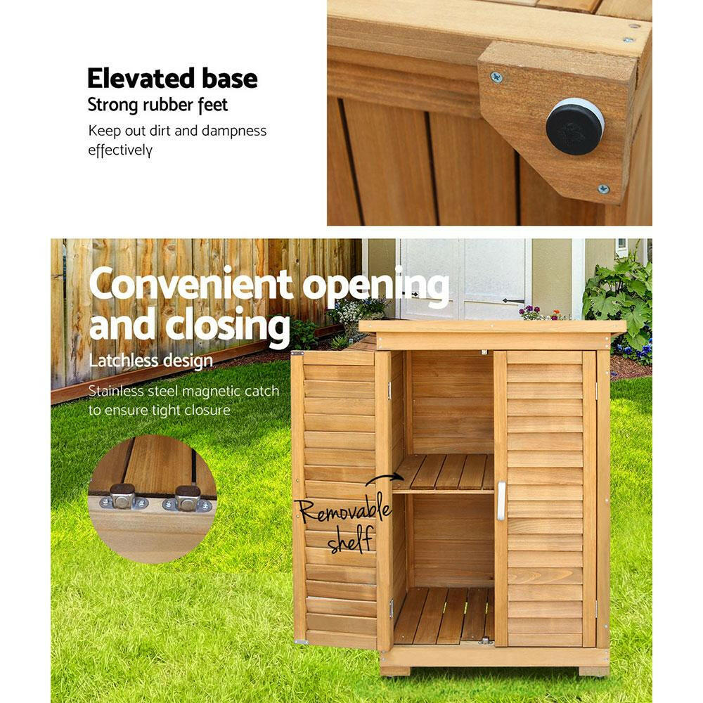 Gardeon Portable Wooden Garden Storage Cabinet.