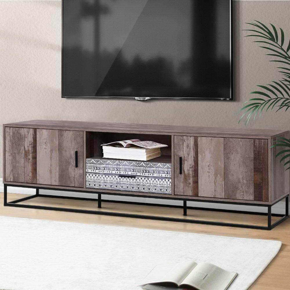 Artiss TV Cabinet Entertainment Unit Stand Storage Wooden Industrial