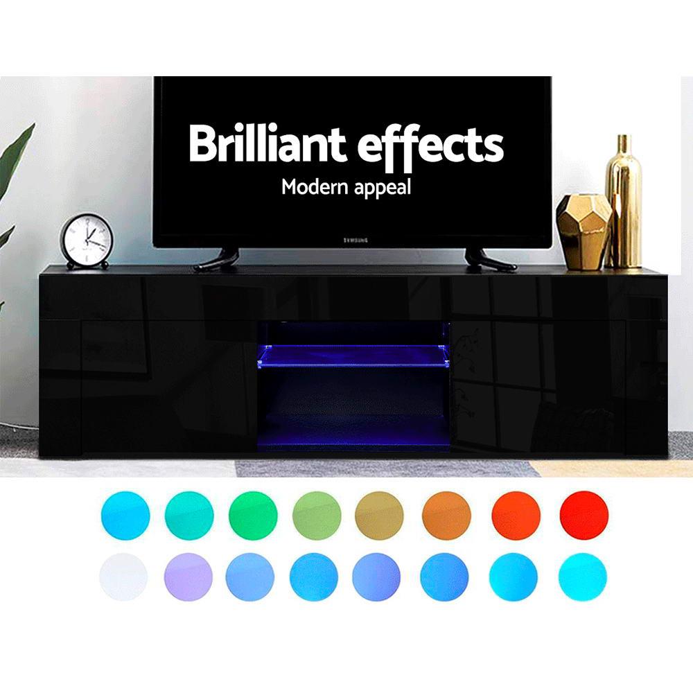 Artiss 130cm RGB LED TV Stand Cabinet Entertainment Unit Gloss