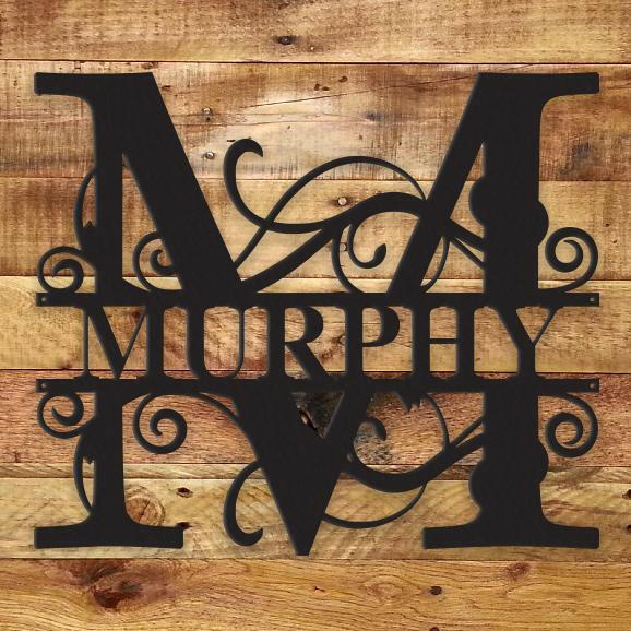 Fancy Monogram - Metal Wall Art/Decor.