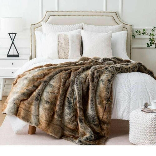 Faux Fur Ombre Blanket.