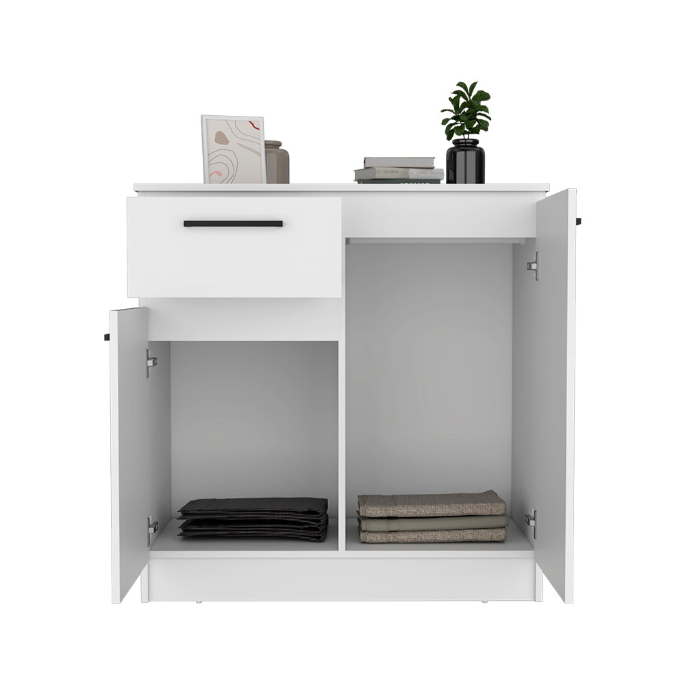 Multi-Functional Dresser Carlin, Top Surface as TV Stand, White Finish