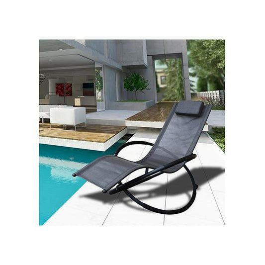 Zero Gravity Portable Foldable Rocking Chair Recliner Lounge.