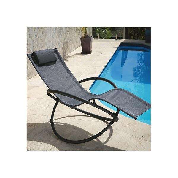 Zero Gravity Portable Foldable Rocking Chair Recliner Lounge.