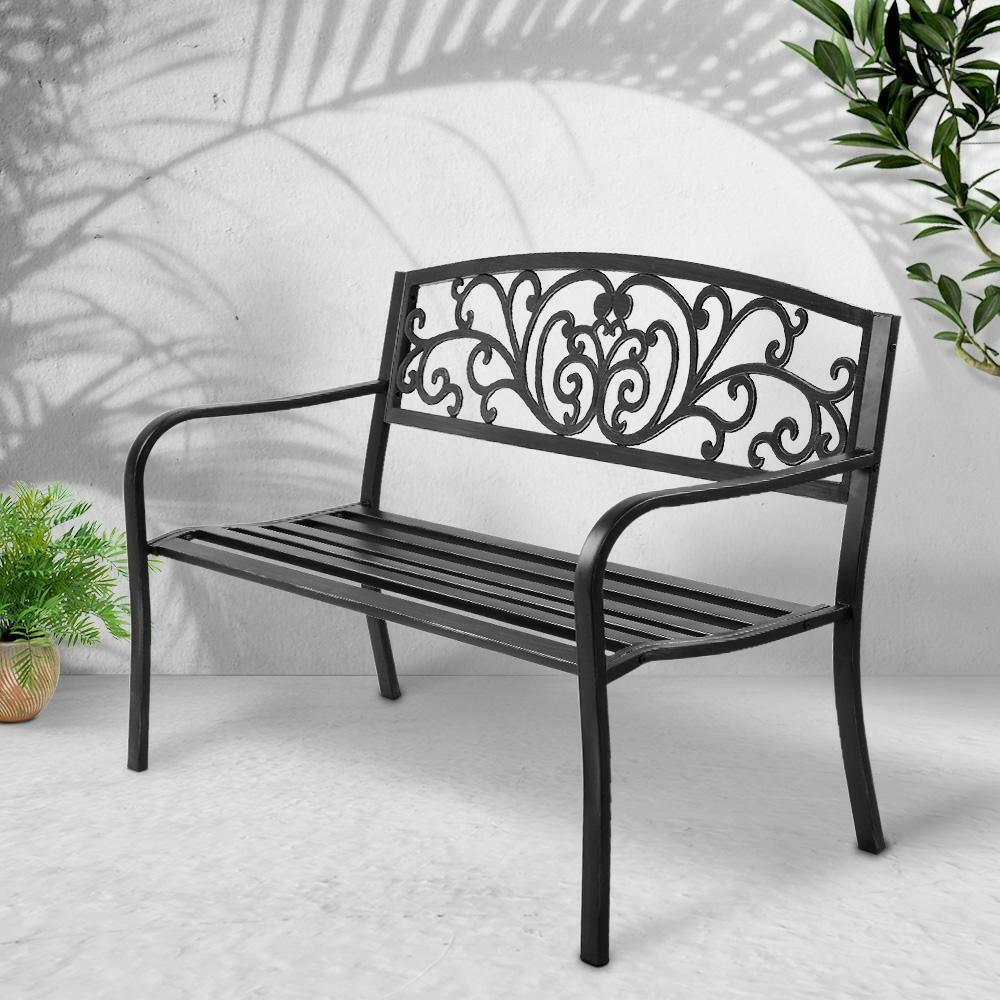 Gardeon Outdoor Garden Bench - Black.