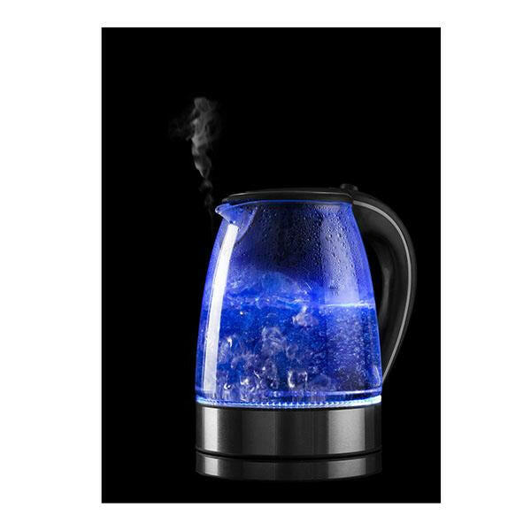 Glass Kettle Electric Led Light Kitchen Water Jug Stainless Steel.