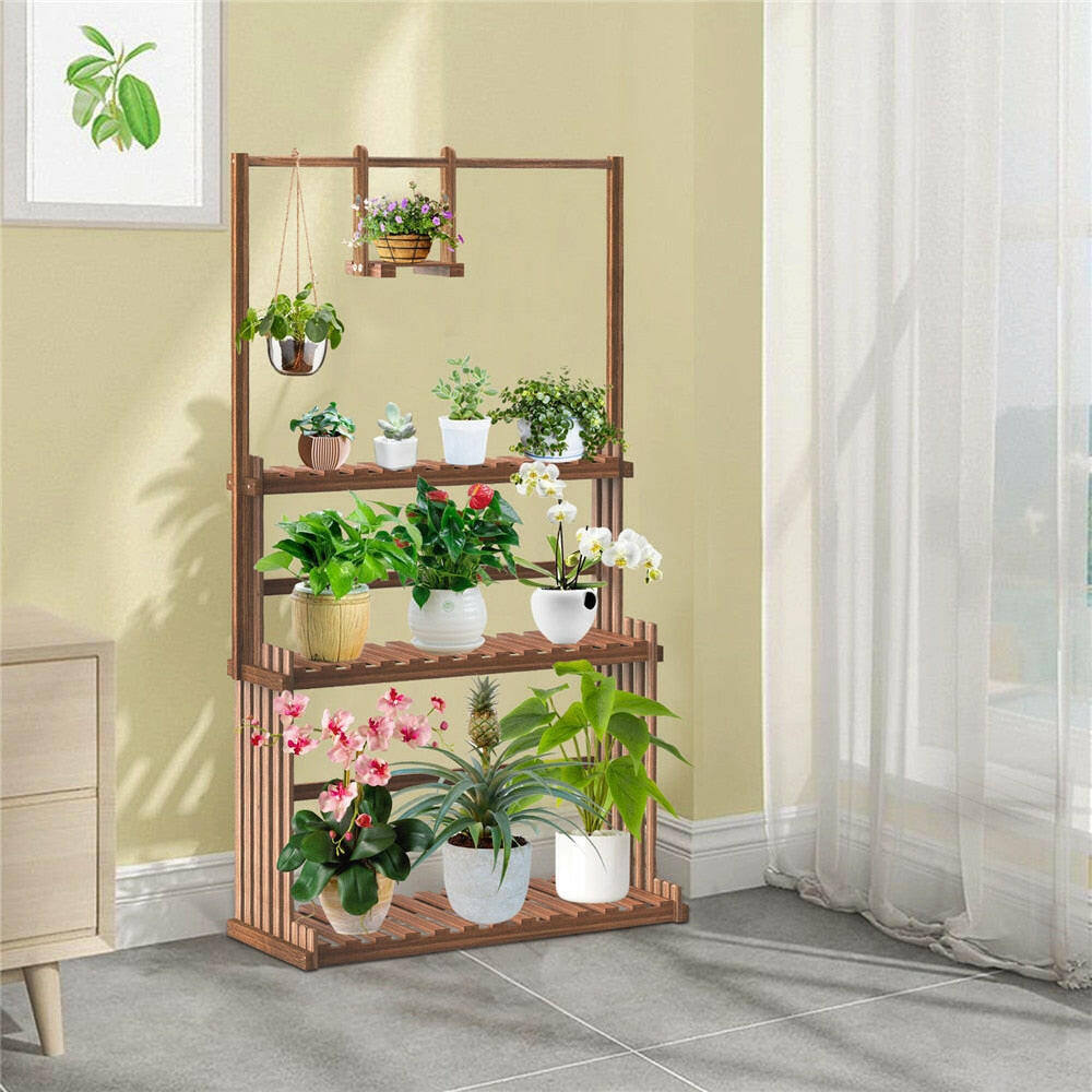 3 Tier Wooden Plant Home Decor Stand.