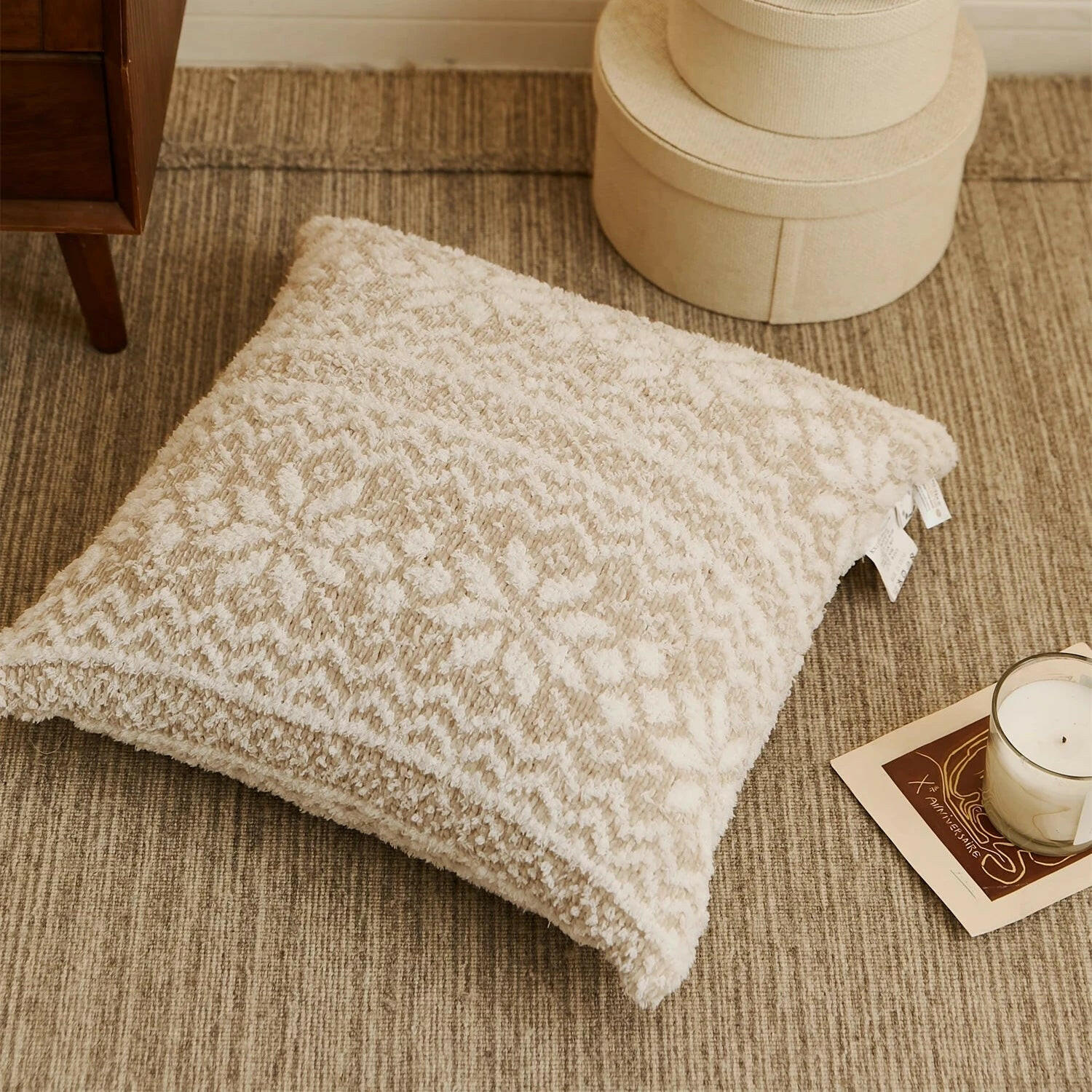 Christmas Snowflake Square Decorative Pillow Cover.