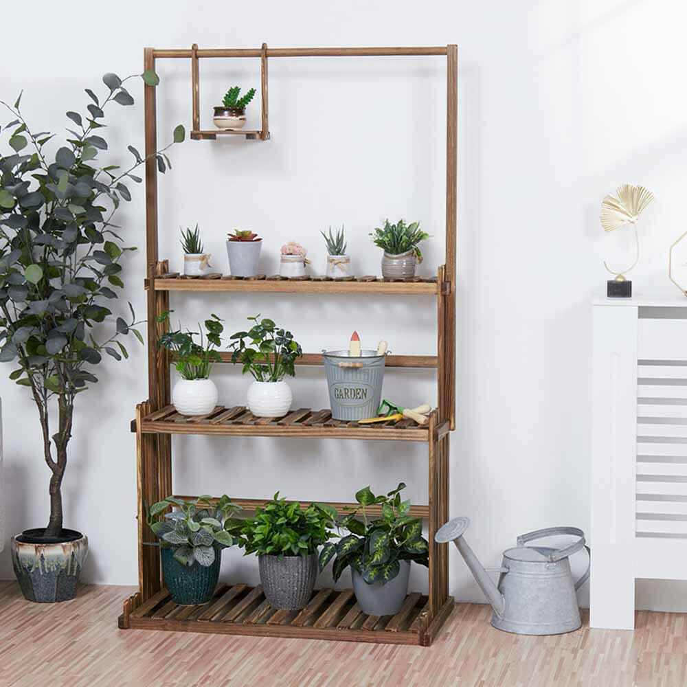 3 Tier Wooden Plant Home Decor Stand.