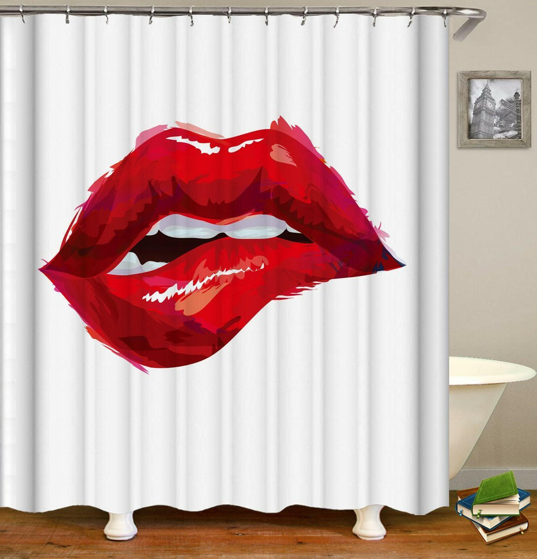 Sexy Lips Shower Curtain.