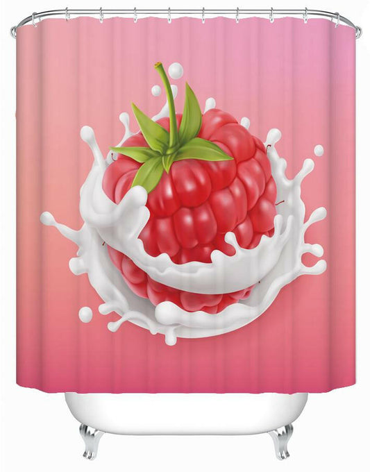 Splashing Raspberry Shower Curtain.