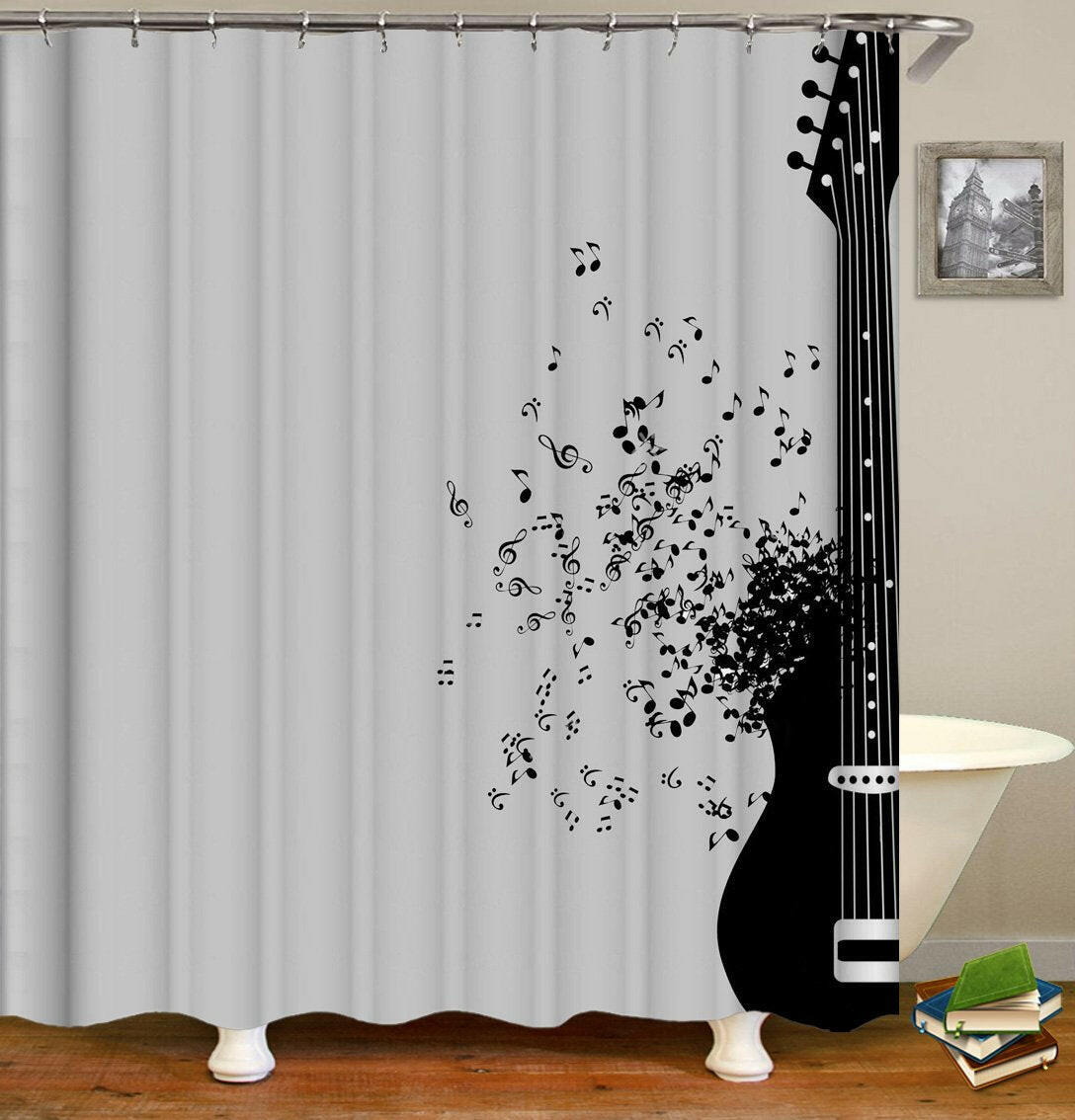 Guitar Is Life Shower Curtain.