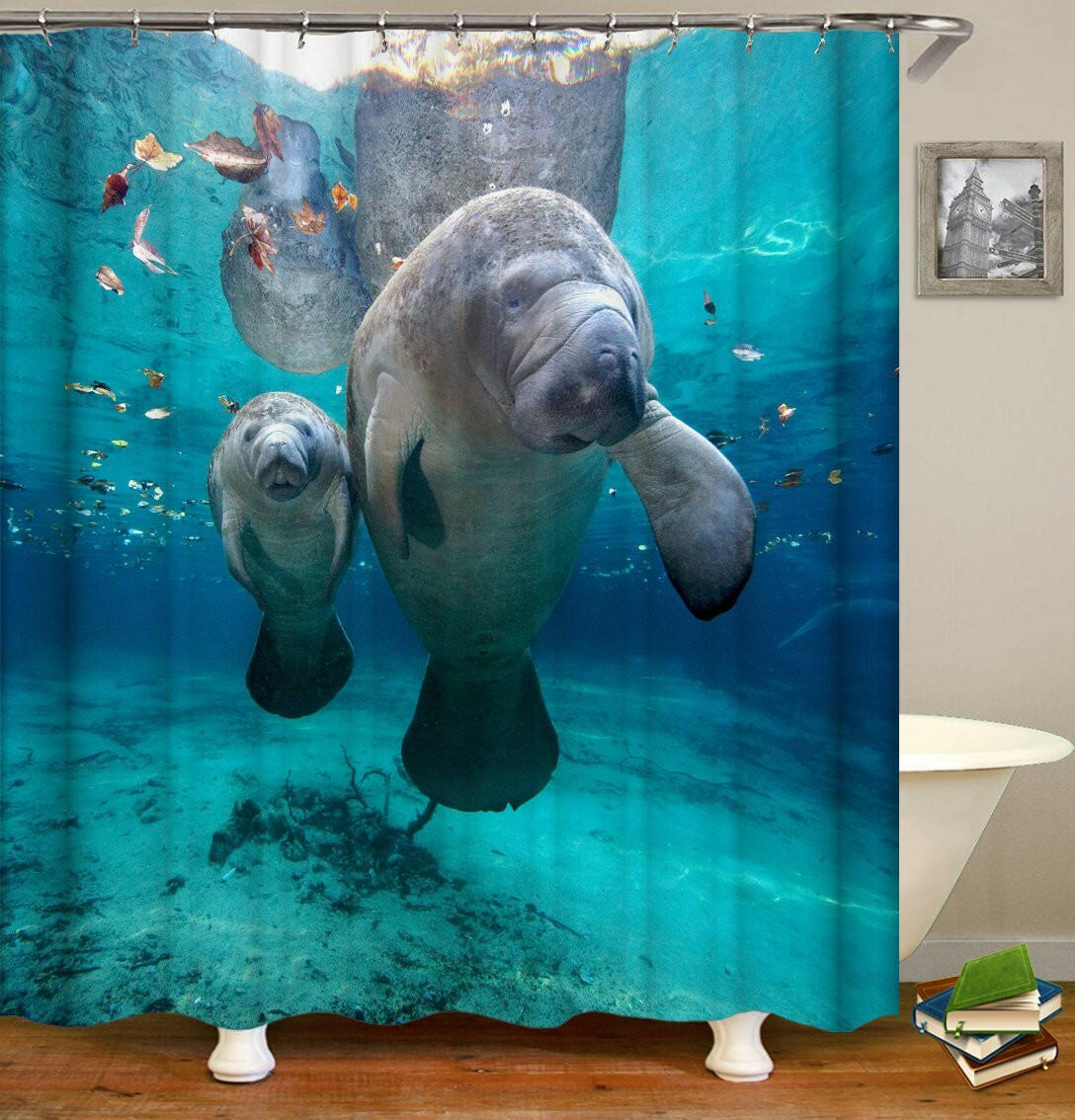 Sea Cows Shower Curtain.