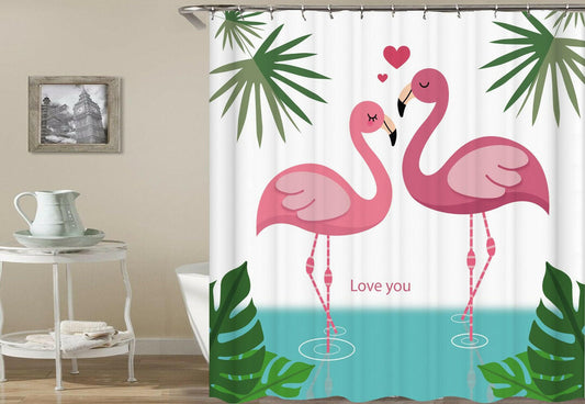 Flamingo's Love Shower Curtain.