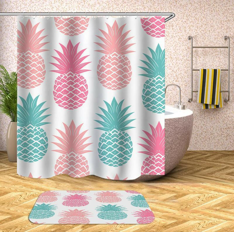 Multi-Colored Pineapple Shower Curtain.