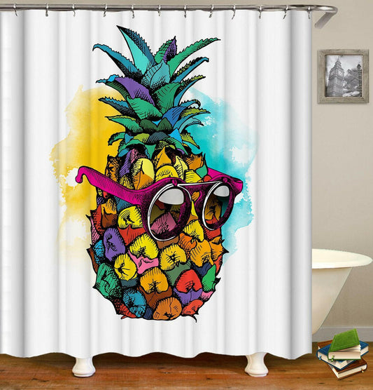 Colorful Pineapple Shower Curtain.