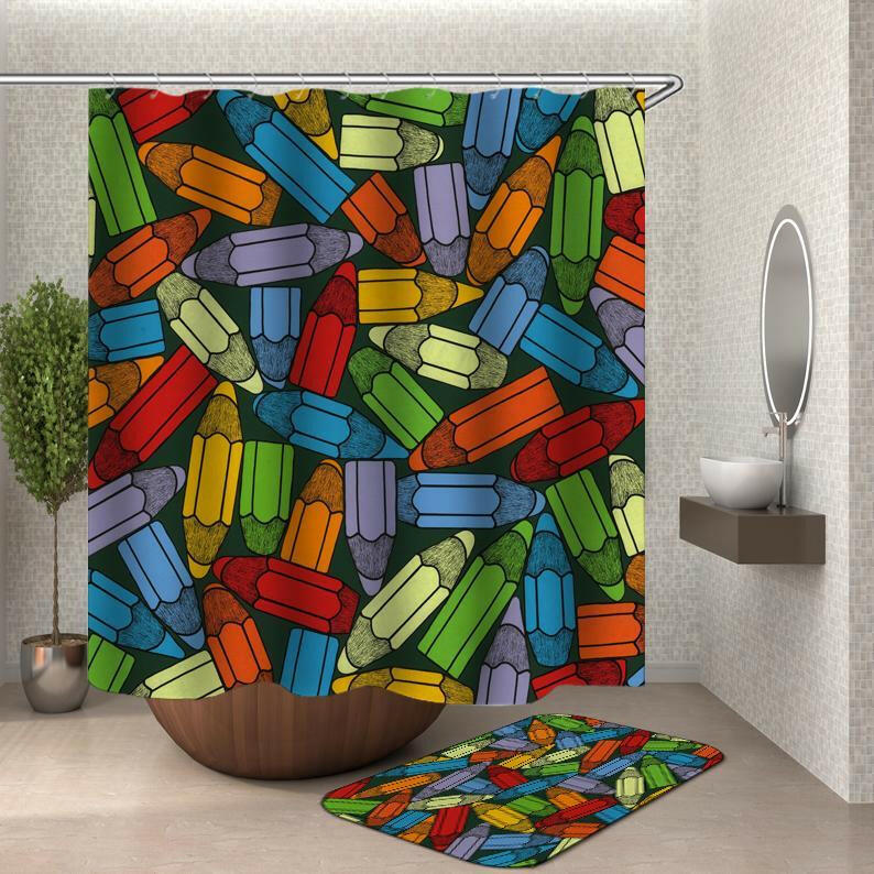 Colorful Pencils Shower Curtain.