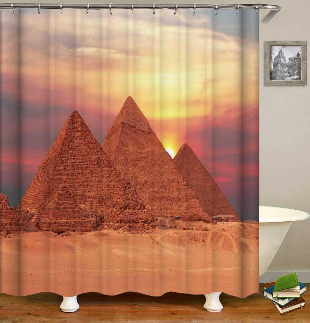 Sunset Pyramids Shower Curtain.