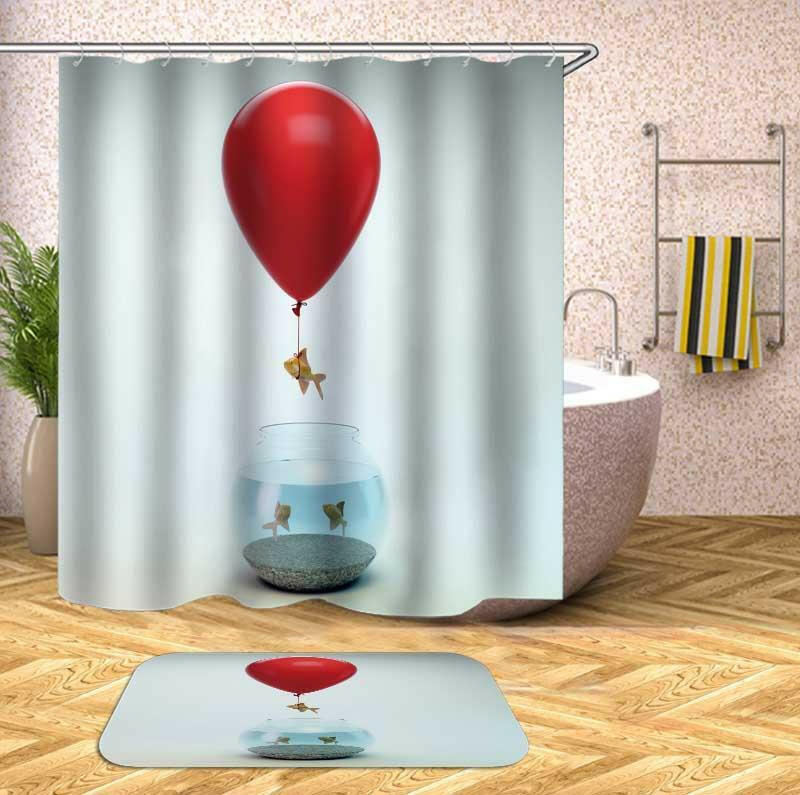 Runaway Fish Shower Curtain.