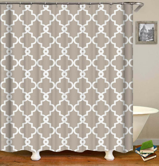 Light Grey Moroccan Shower Curtain.