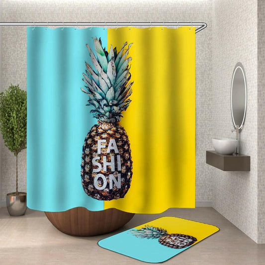 Fashion Pineapple Shower Curtain.