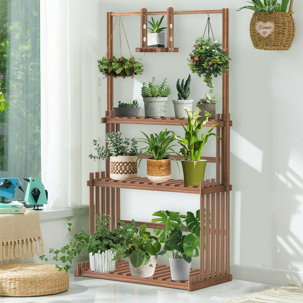 3 Tier Wooden Plant Home Decor Stand.