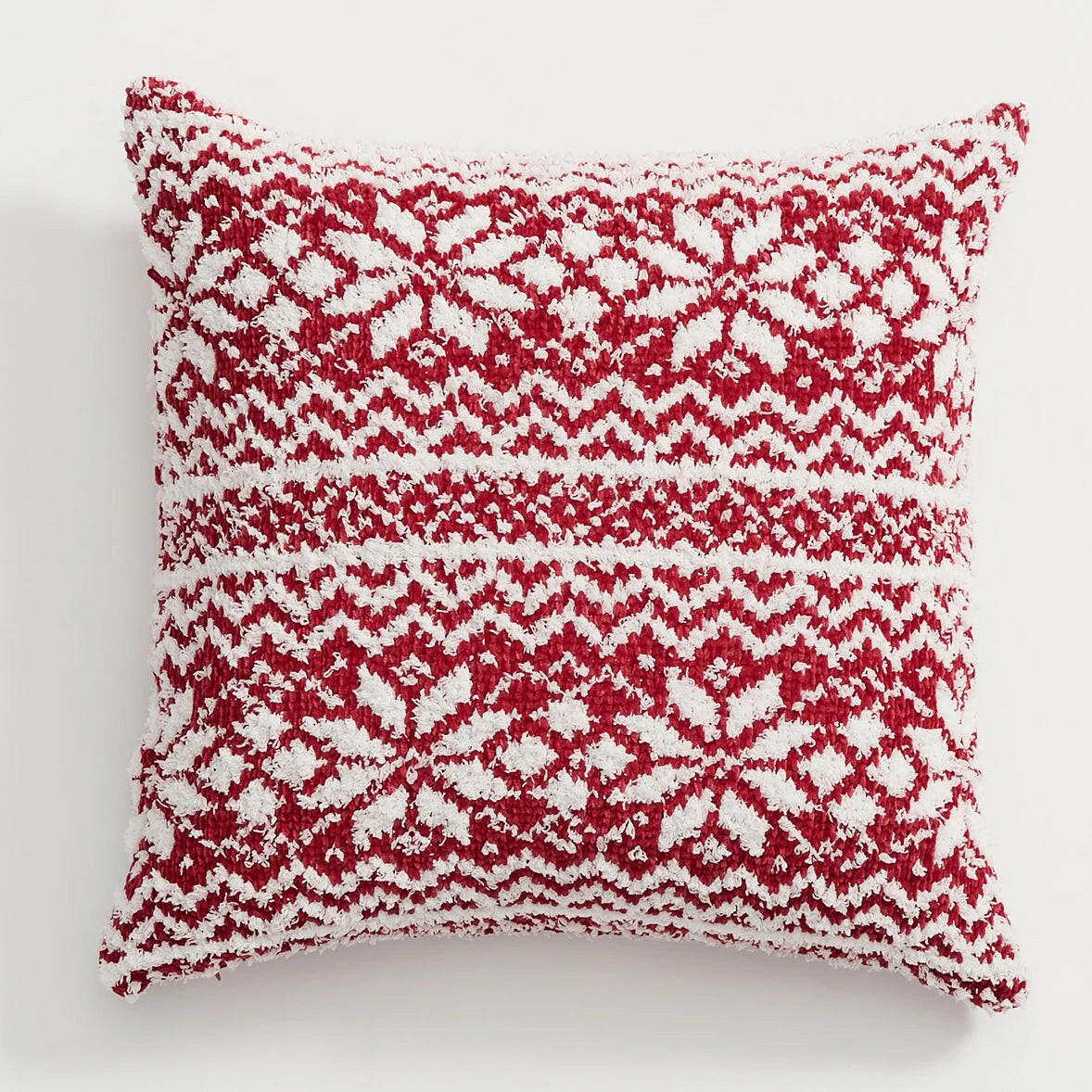 Christmas Snowflake Square Decorative Pillow Cover.