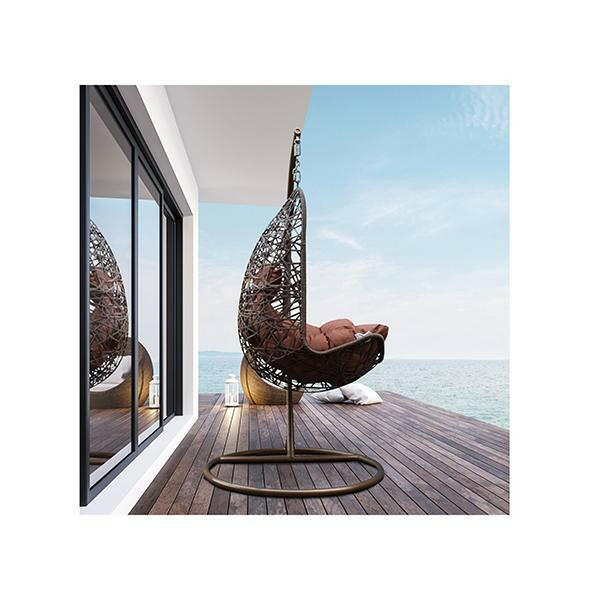 Hanging Basket Egg Chair Outdoor Wicker Rattan Patio Garden.