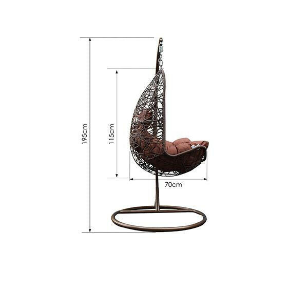 Hanging Basket Egg Chair Outdoor Wicker Rattan Patio Garden.