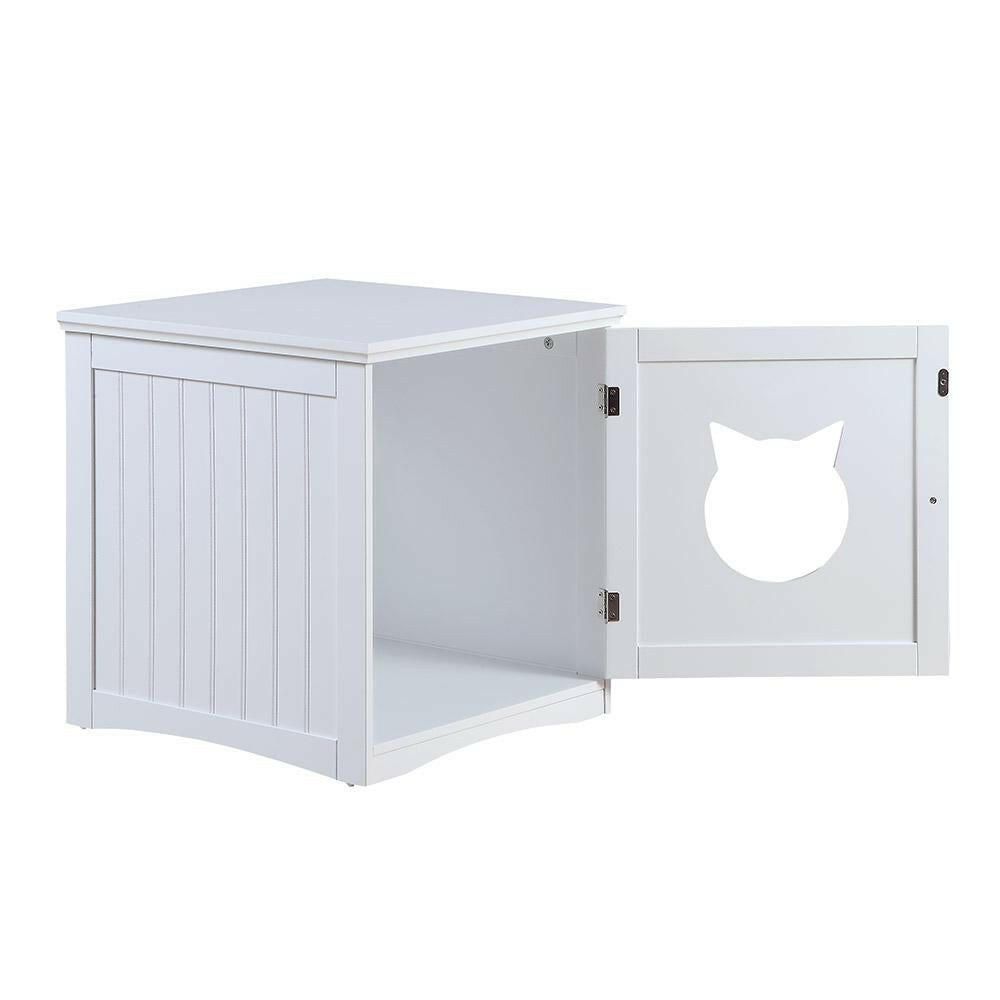 Cat House Side Table, Nightstand Pet House, Litter Box Enclosure.