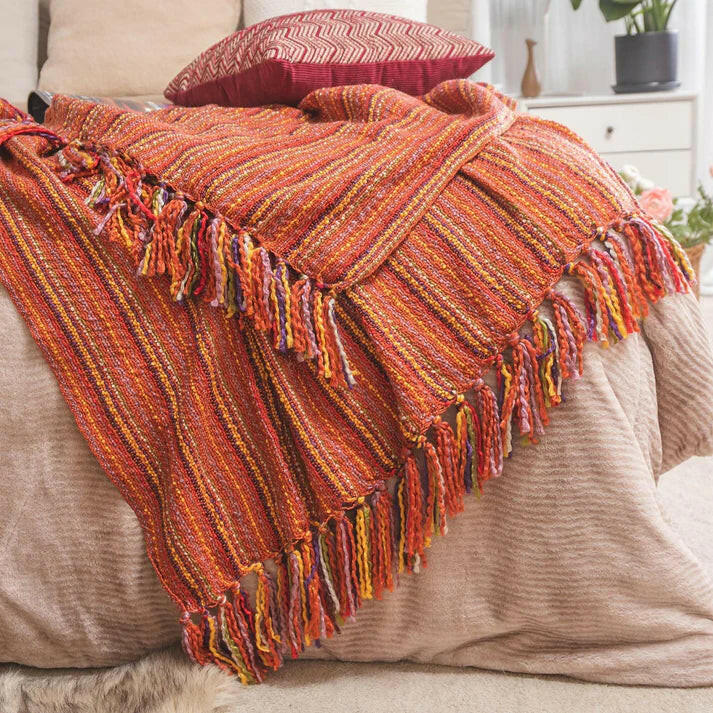 Varigated Tassel Throw.