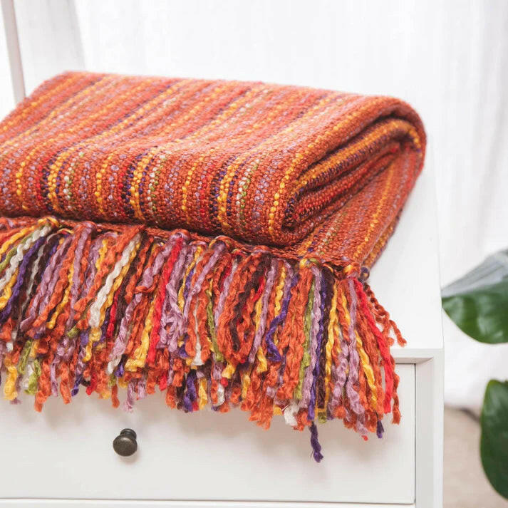 Varigated Tassel Throw.