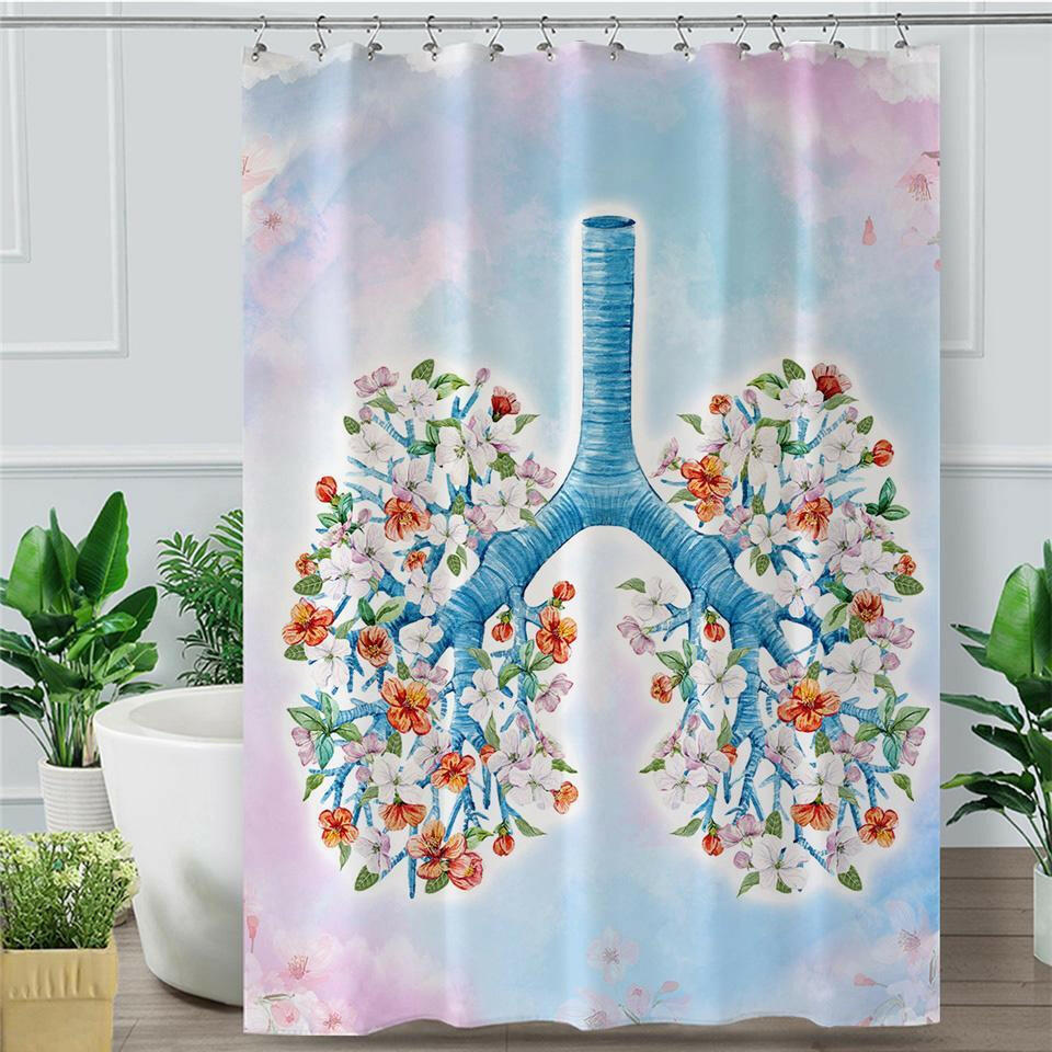 Floral Lung Shower Curtain.