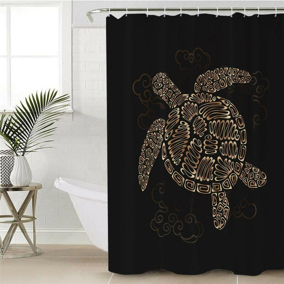 Golden Turtle Shower Curtain.