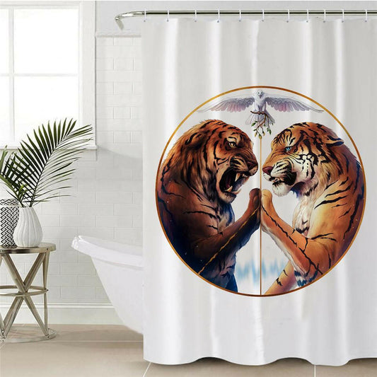 Tiger Peace Shower Curtain.