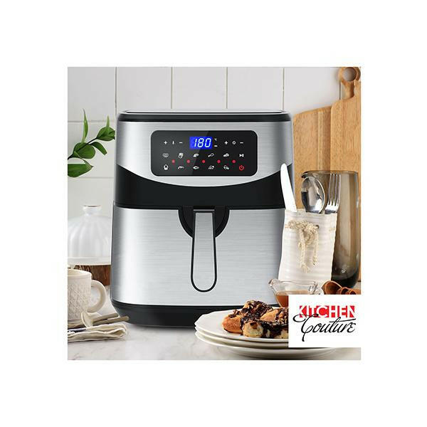 12L Air Fryer Multifunctional Lcd One Touch Display Silver.