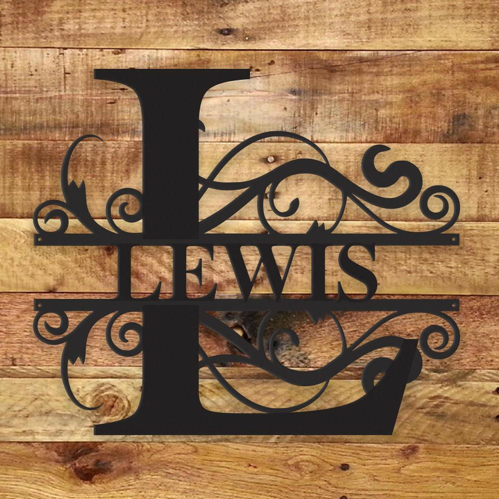 Fancy Monogram - Metal Wall Art/Decor.