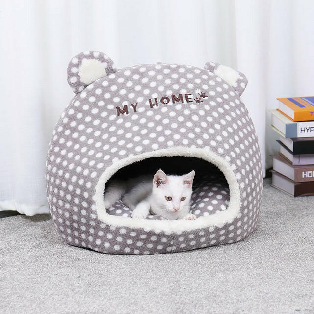 Lovely Pet Cats Beds Houses Thick Warm Sofa Kennel.