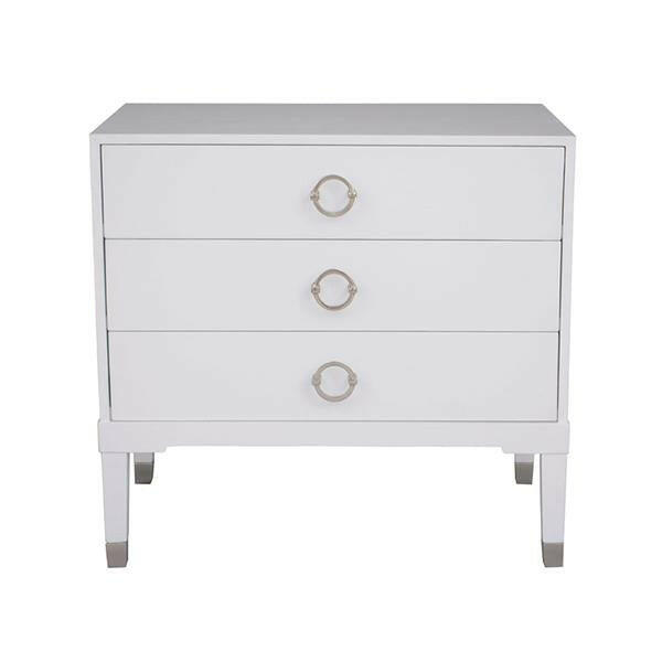 Milan Large Three Drawer Bedside Table.